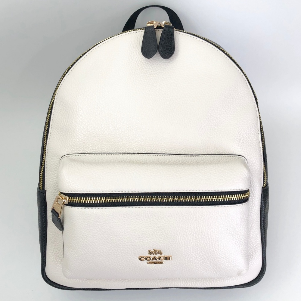 NEW Coach Color Block Charlie Medium Backpack - Picture 2 of 8
